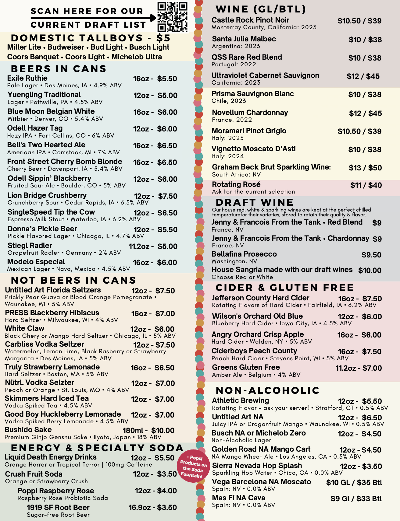 on Drift | Menu Cocktail & Drinks メニュー リミテッド 天然ライブロック　エイプリル Pine IN Porte, La レイアウト用品